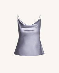 Liquid Satin Cowl Camisole - Silver