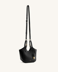 Ines Padlock Tote Bag - Black