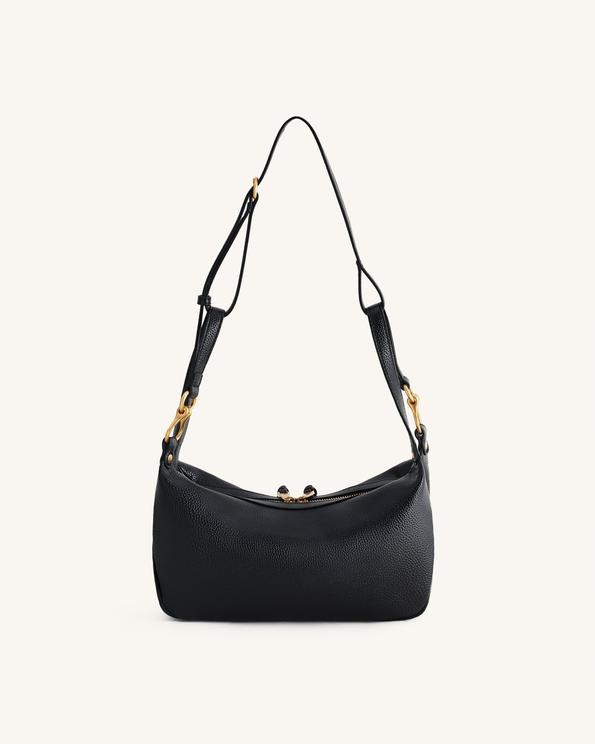 Selia Soft-Grain Crossbody Bag - Black