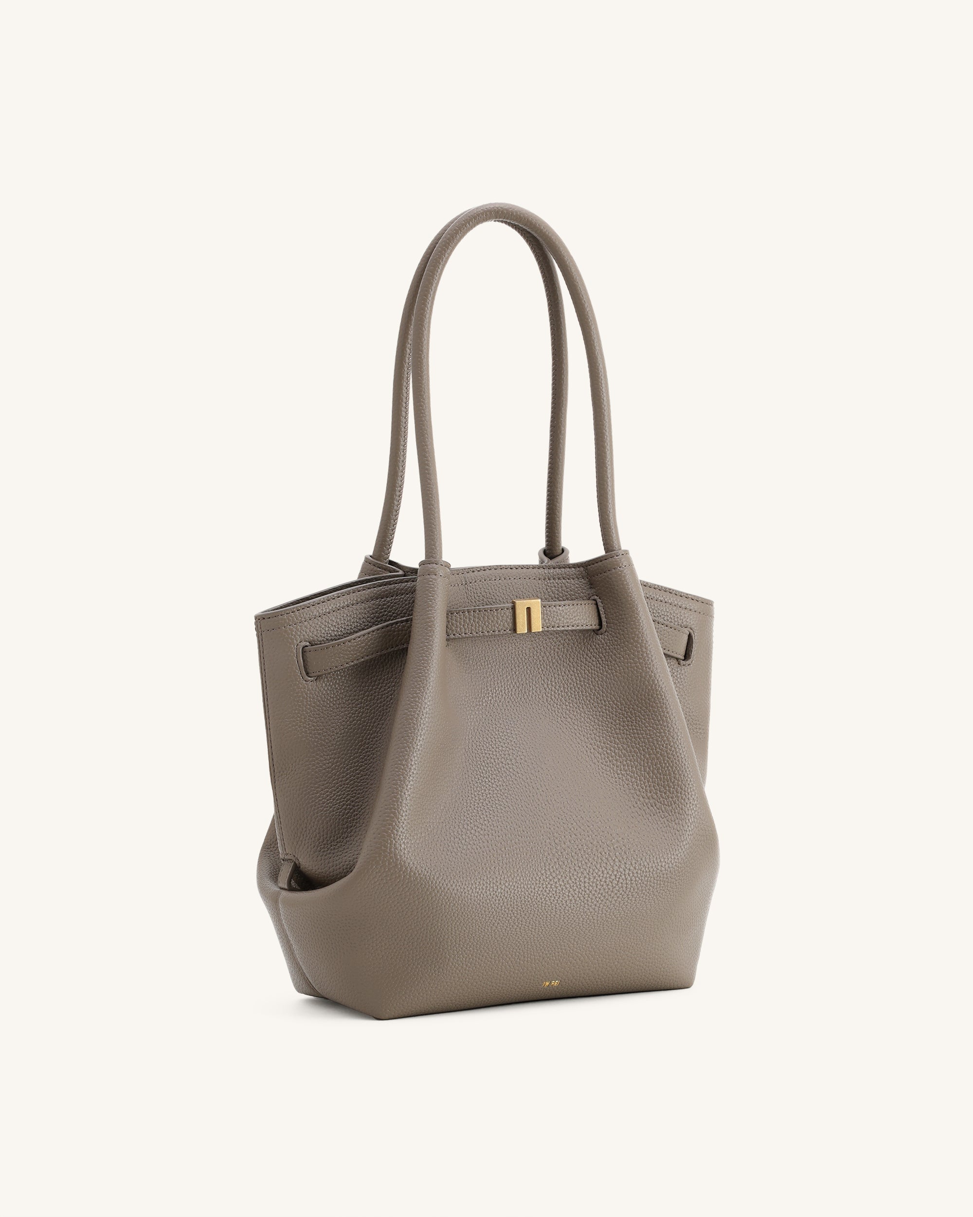 Hana Column Tote Bag - Taupe