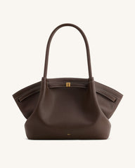 Hana Large Tote Bag - Dark Brown