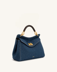 Lucia Classic Handbag - Blue Denim