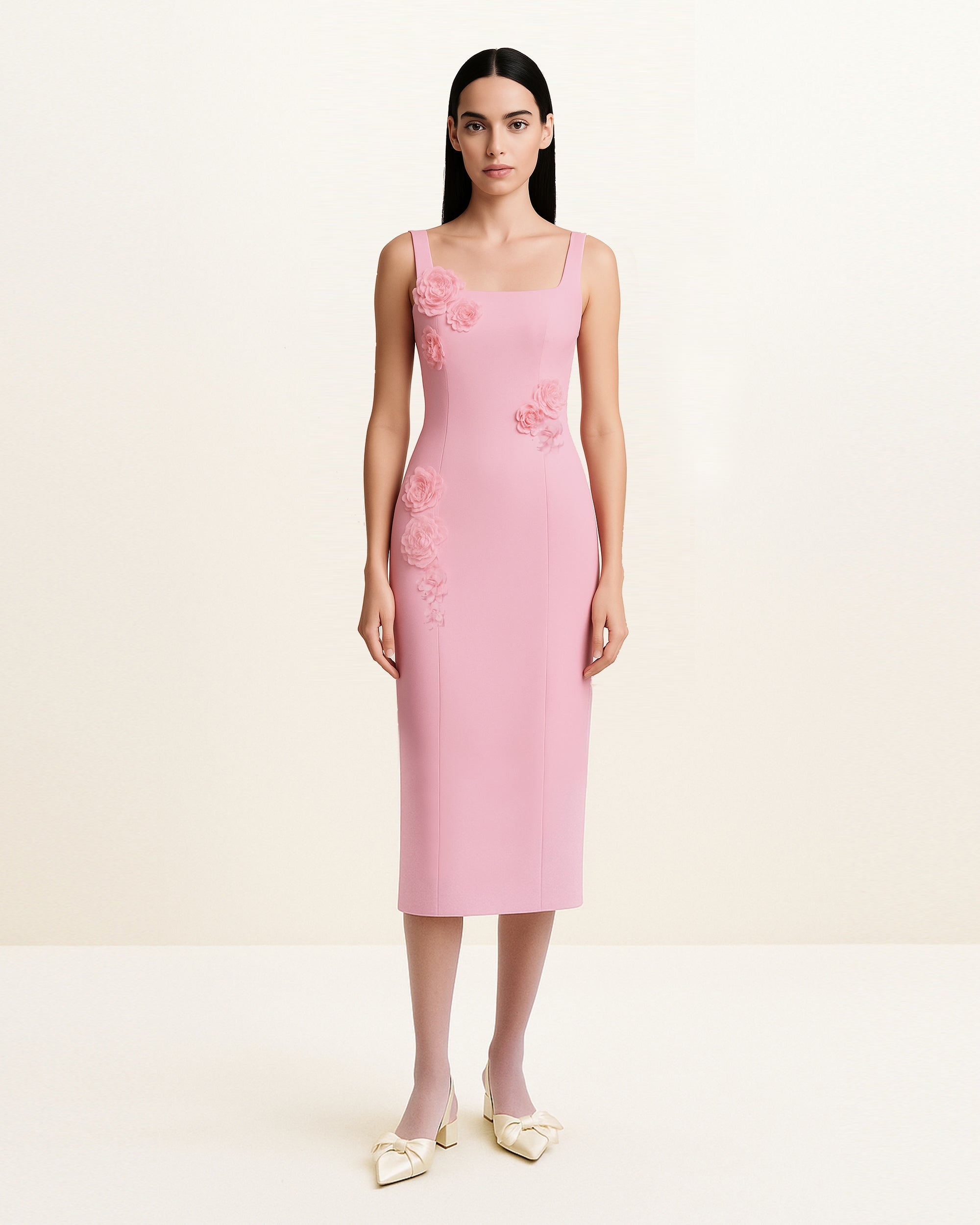 Garden Grace Sheath Dress - Pink