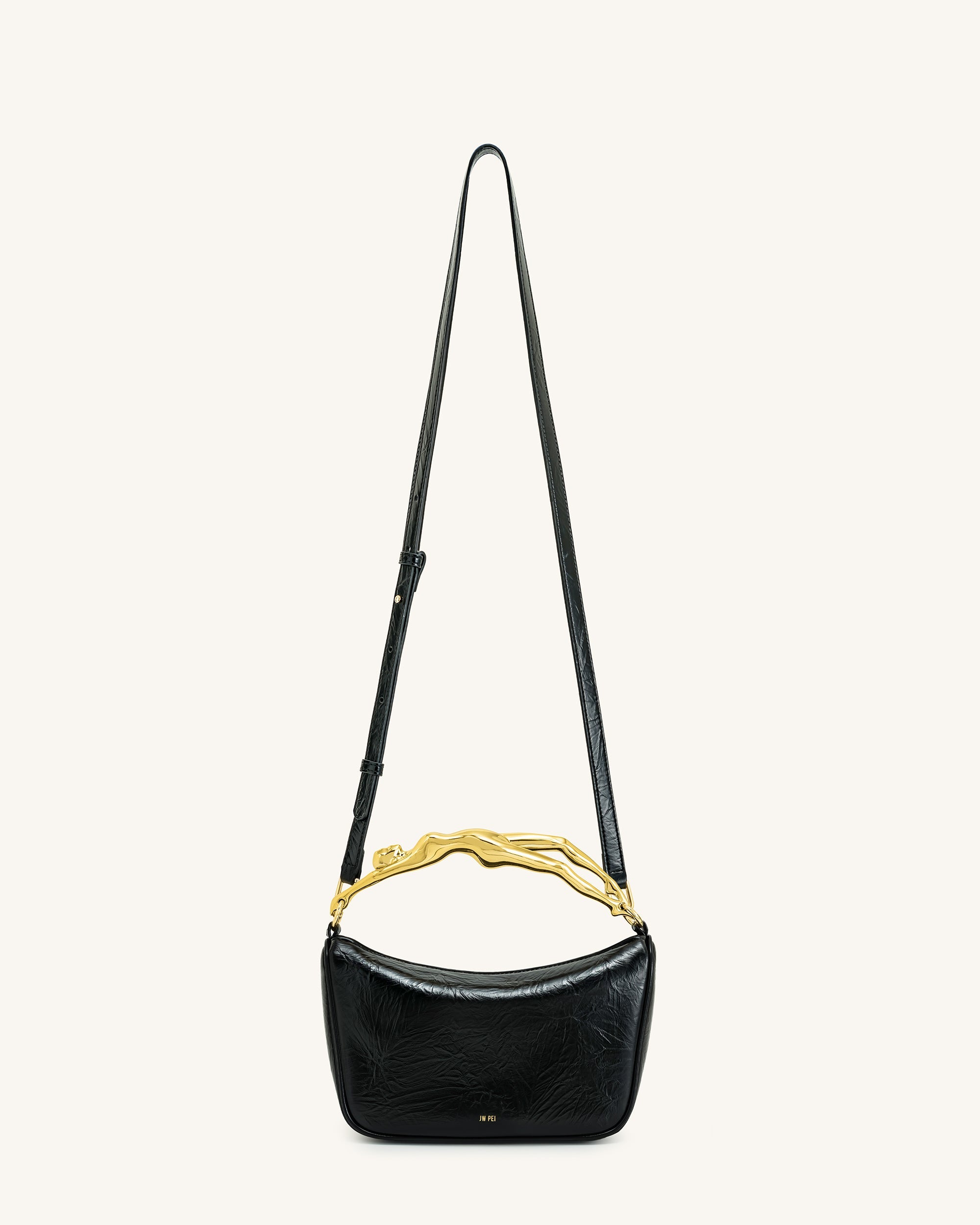 Jenny Human-shaped Handle Handbag - Black