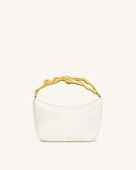 Jenny Human-shaped Handle Handbag - White