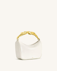 Jenny Human-shaped Handle Handbag - White