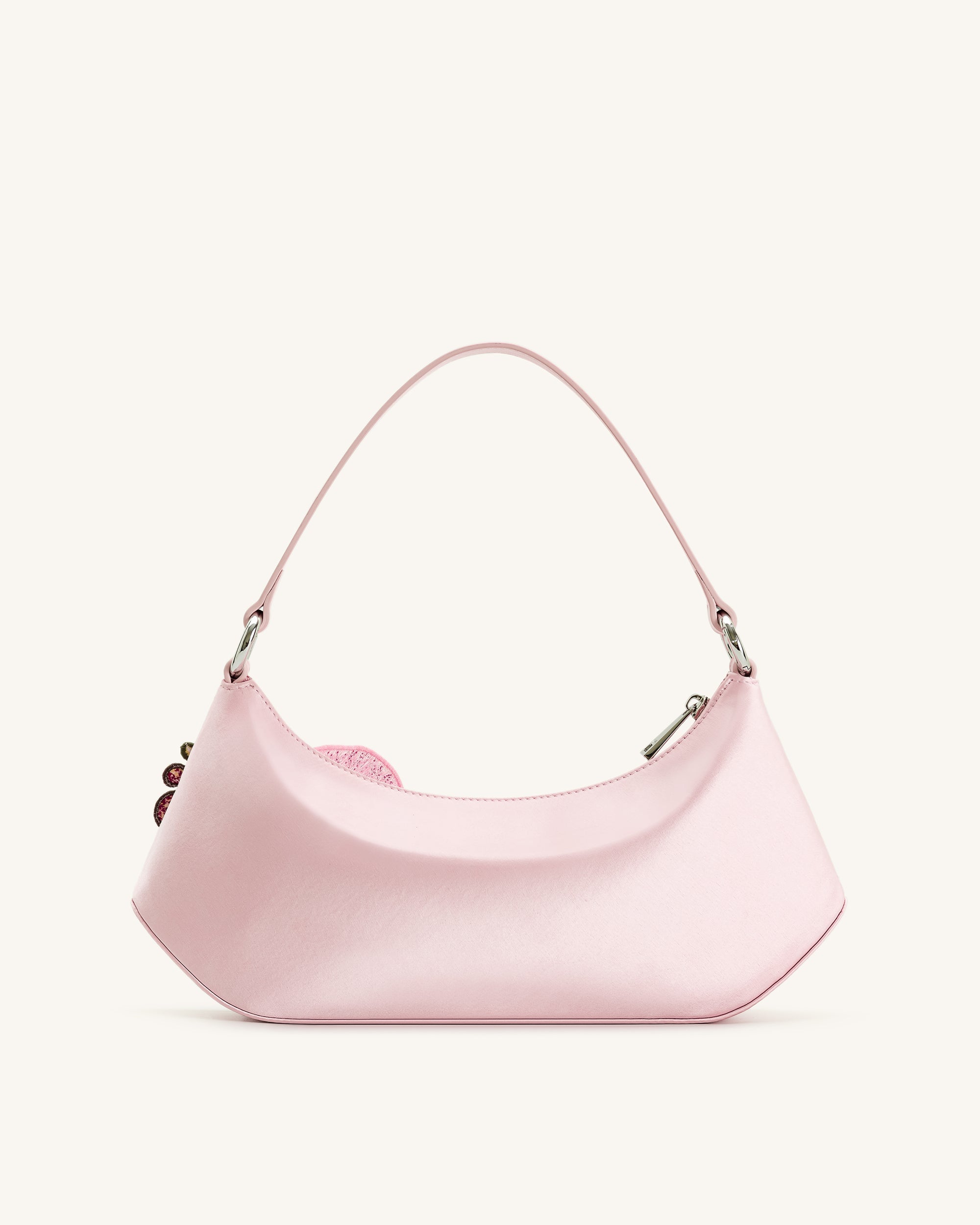Lily Orchid Embroidered Shoulder Bag - Pink