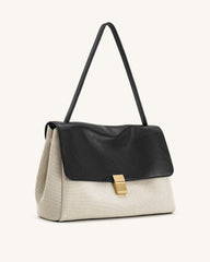 Hilary Shoulder Bag - Black Canvas