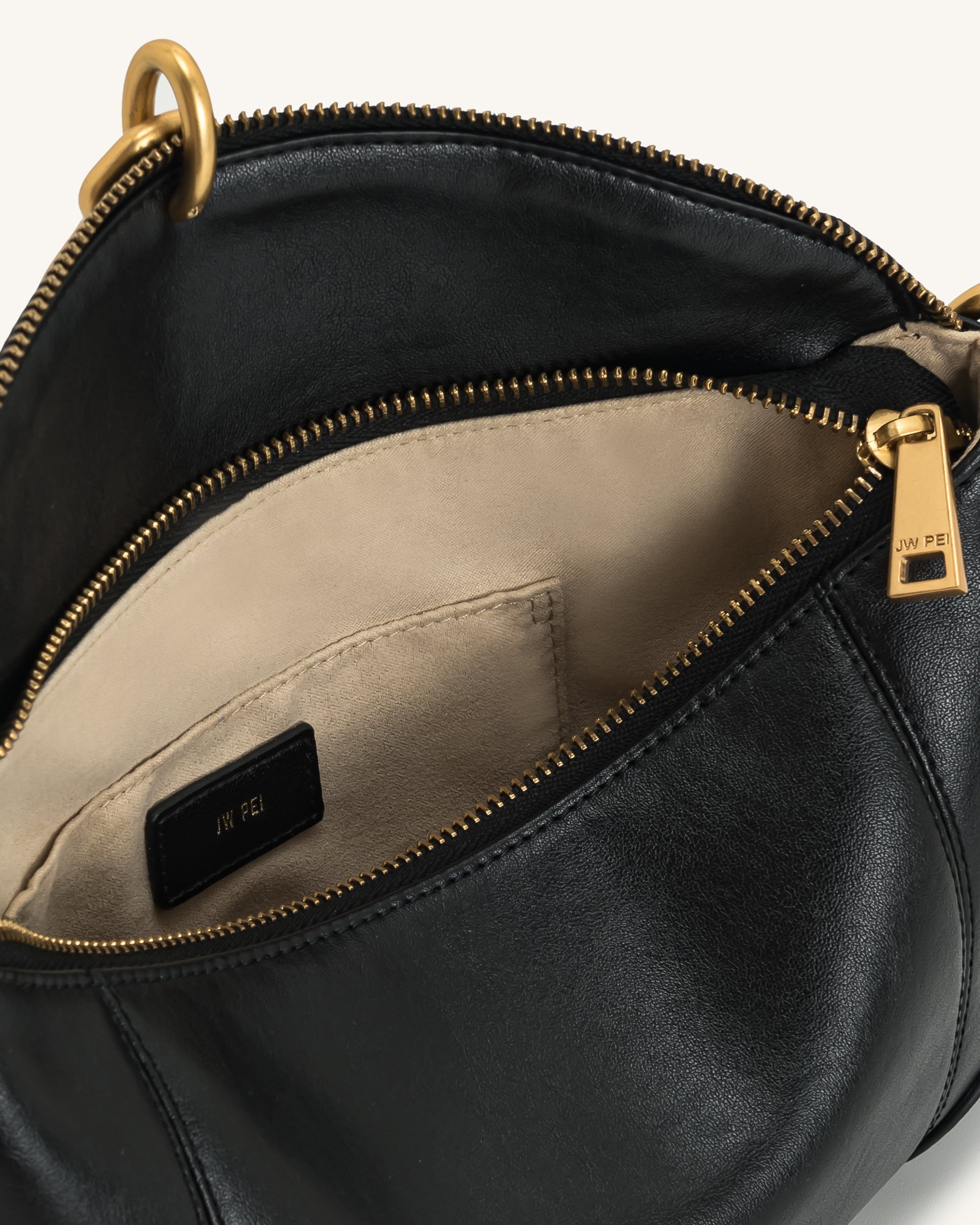 Jayla Metal Pendant Embellished  Shoulder Bag - Black