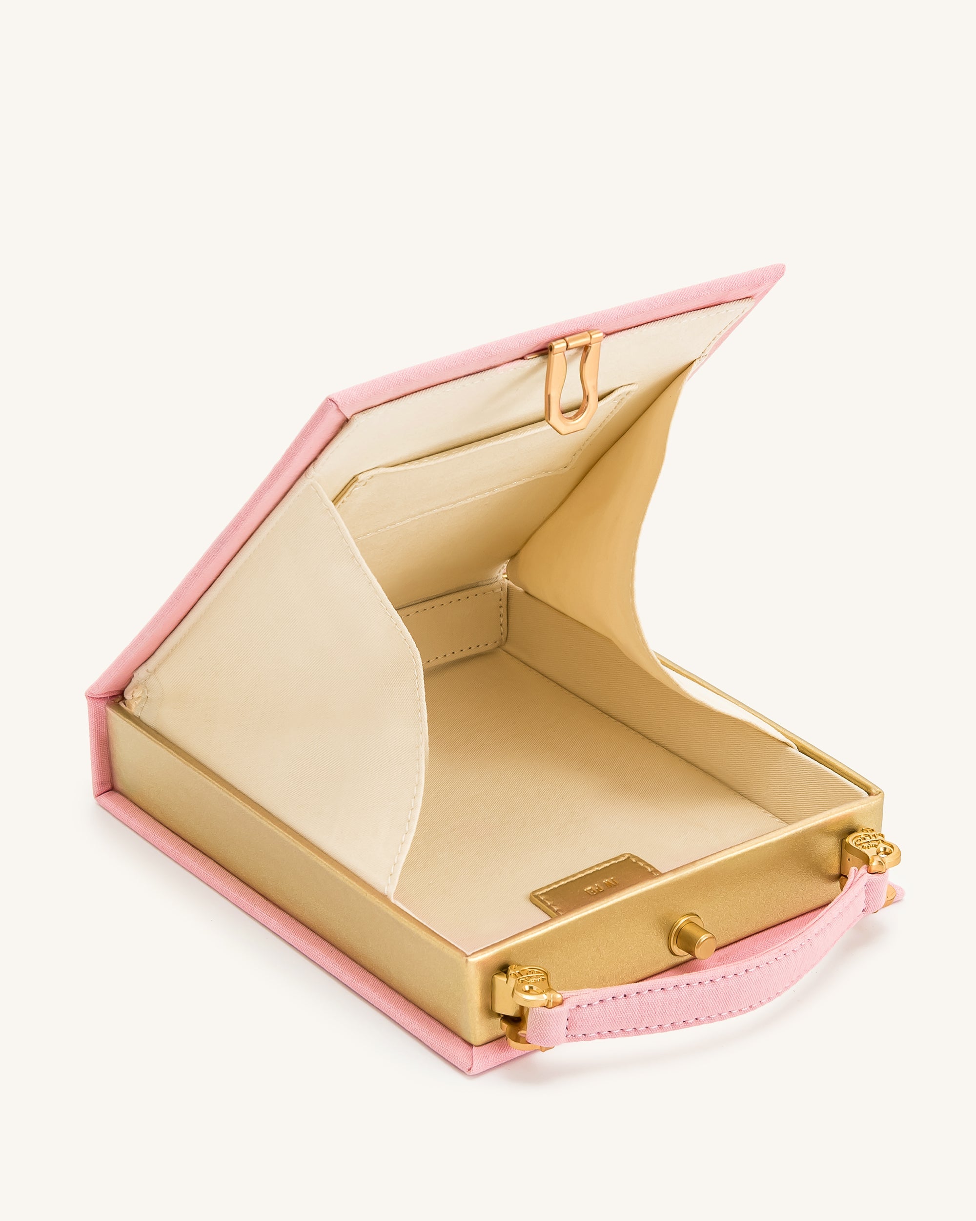 Taya Tabby Cat Pattern Book Shape Clutch Bag - Pink