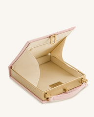 Taya Orchid Motif Book Shape Clutch Bag - Pink