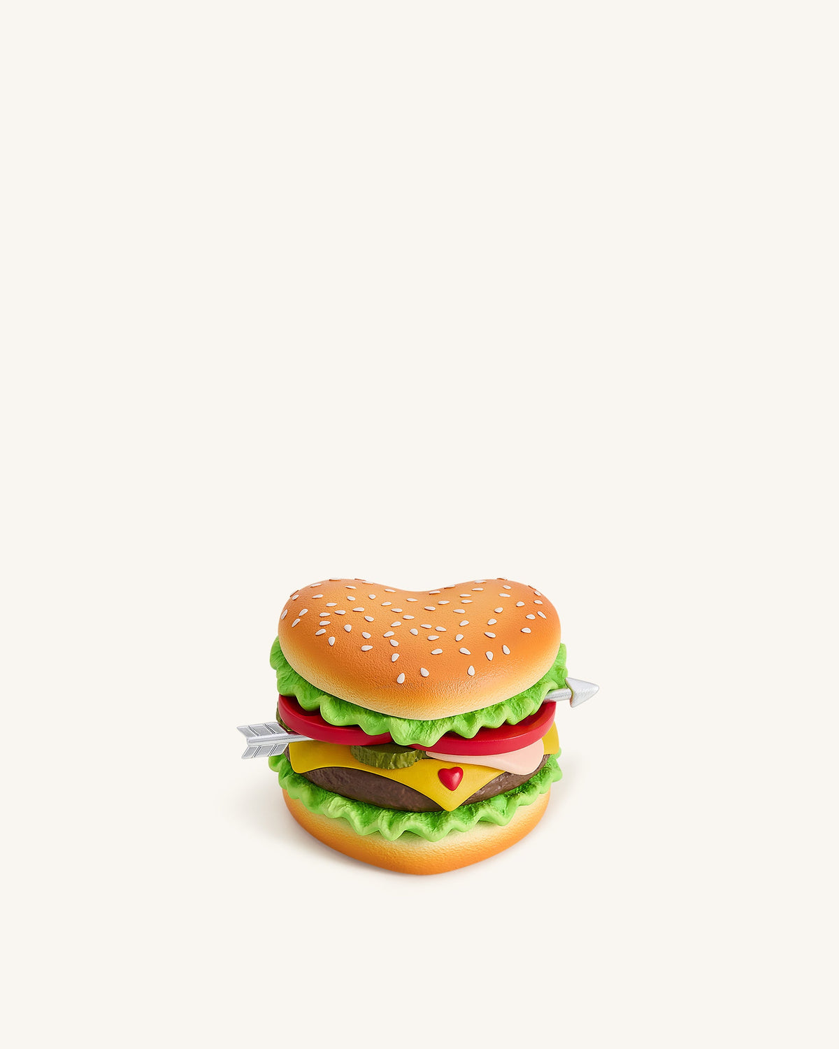 Heart Burger Novelty Clutch Bag - Multicolor
