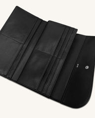 Seren Flap Long Wallet - Black