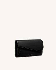 Seren Flap Long Wallet - Black