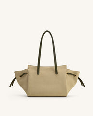 Linda Faux Suede Tote Bag - Green