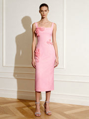 Garden Grace Sheath Dress - Pink