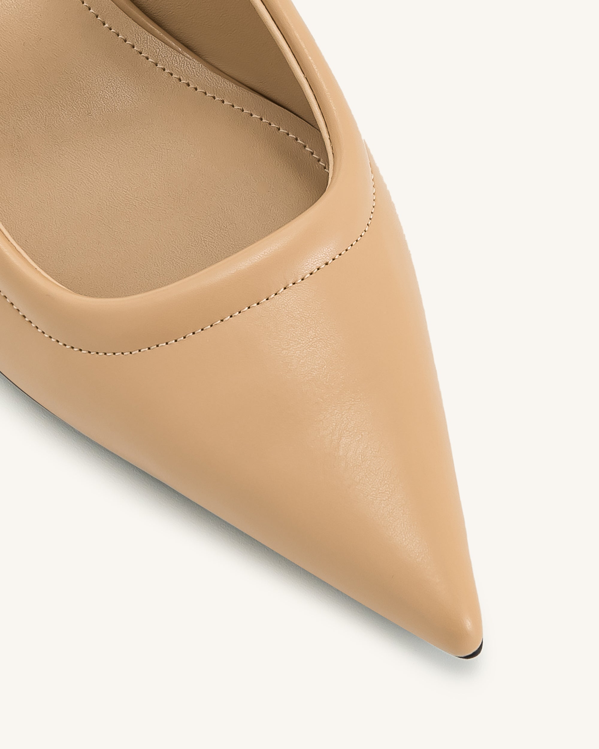 Helena  Pierced Mules - Khaki