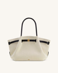 Hana Medium Tote Bag - Black Canvas