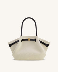 Hana Medium Tote Bag - Black Canvas