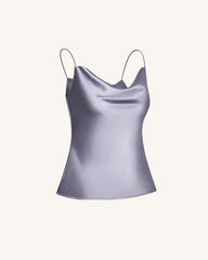 Liquid Satin Cowl Camisole - Silver