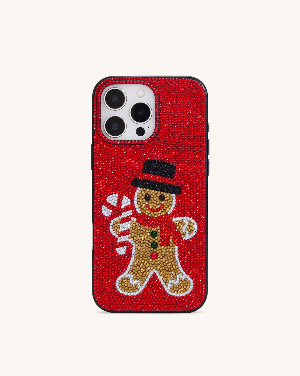 Gingerbread Bling Holiday Phone Case - Red