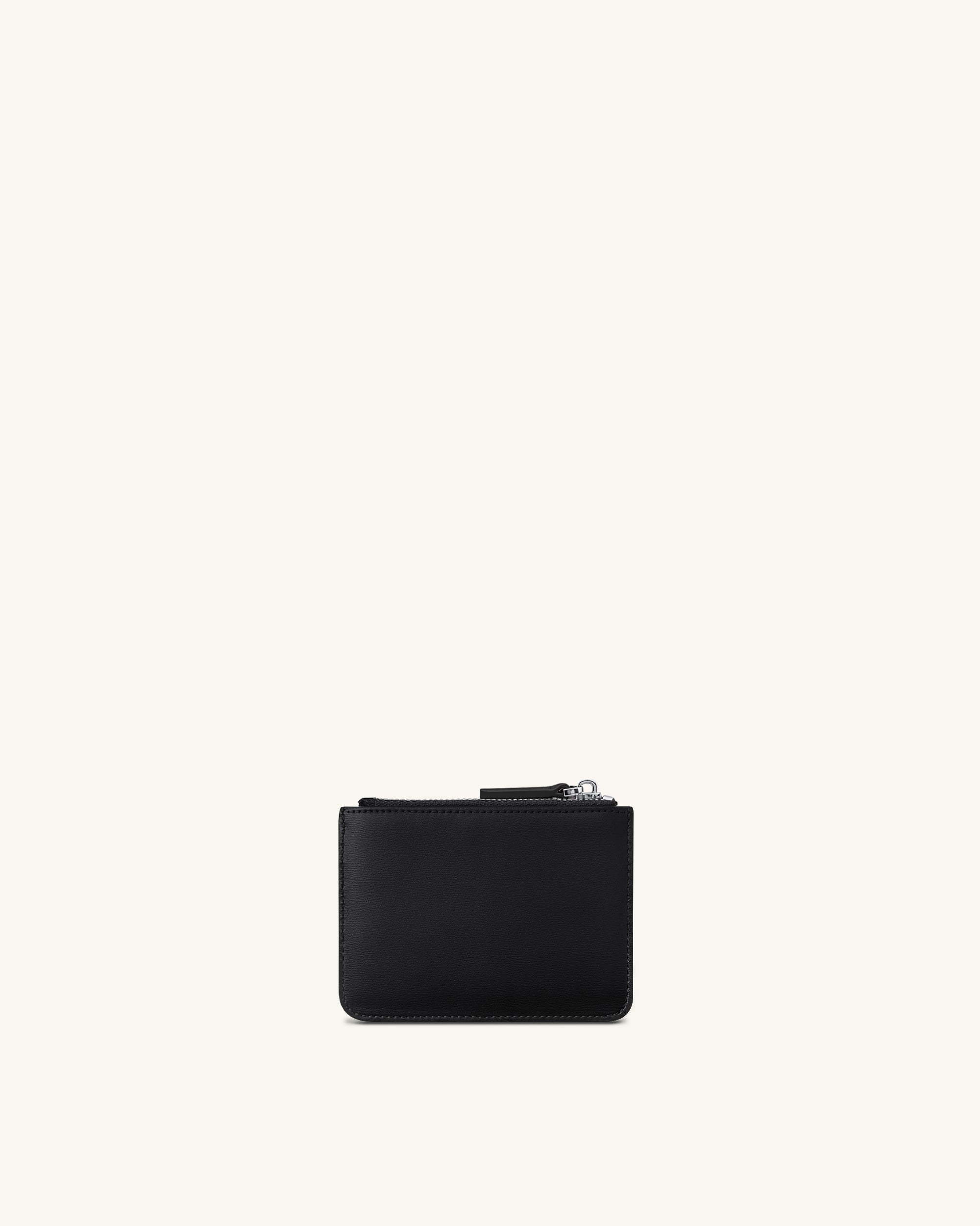 Seren Zipped Card Case - Black